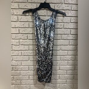 Frederick’s of Hollywood Silver Sequin Sleeveless Dress size small